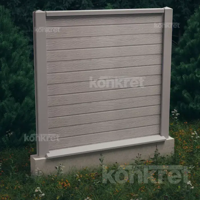 Lightwood concrete fence (KM300)