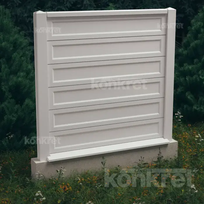 Smooth-Rebated concrete fence (KS900)