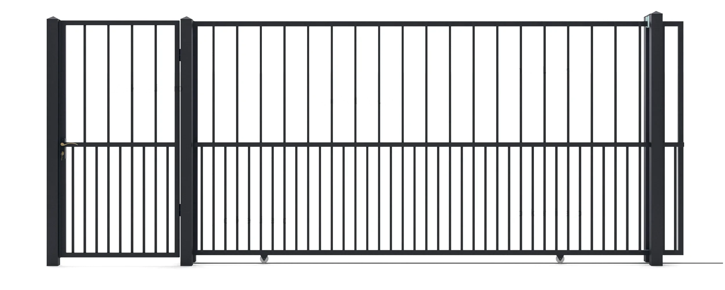 Metal gates Garden (KP104) — driveway and pedestrian