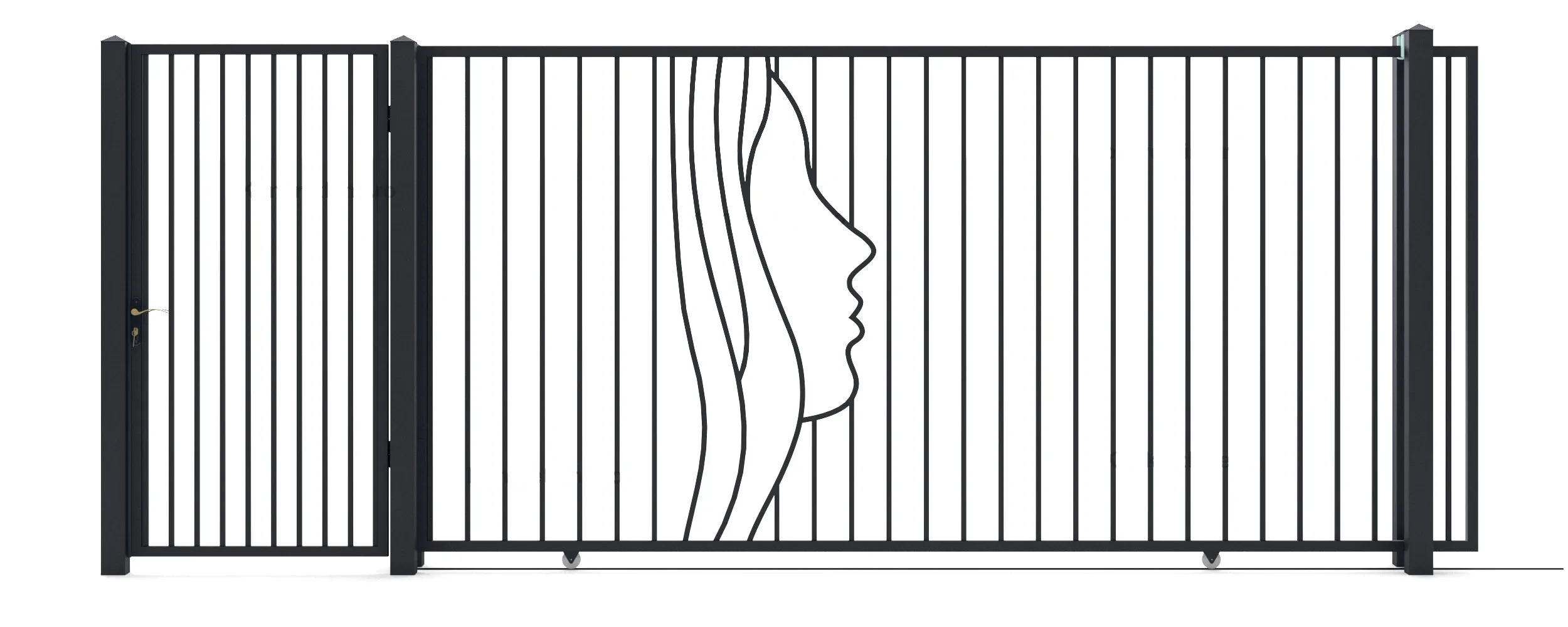 Metal gates Dream (KP111) — driveway and pedestrian