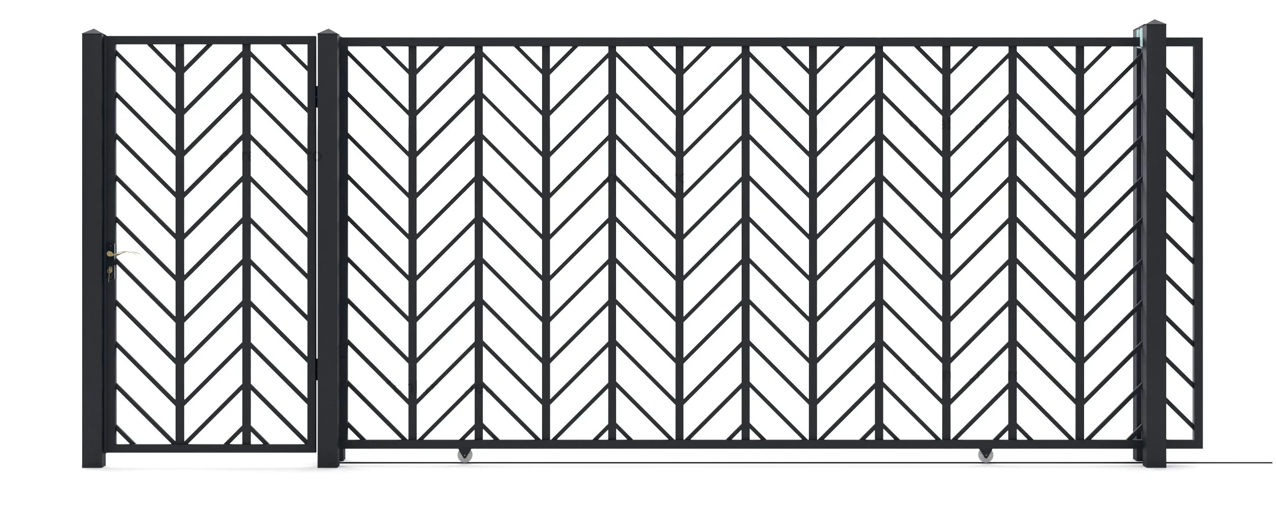 Metal gates Arm (KP112) — driveway and pedestrian