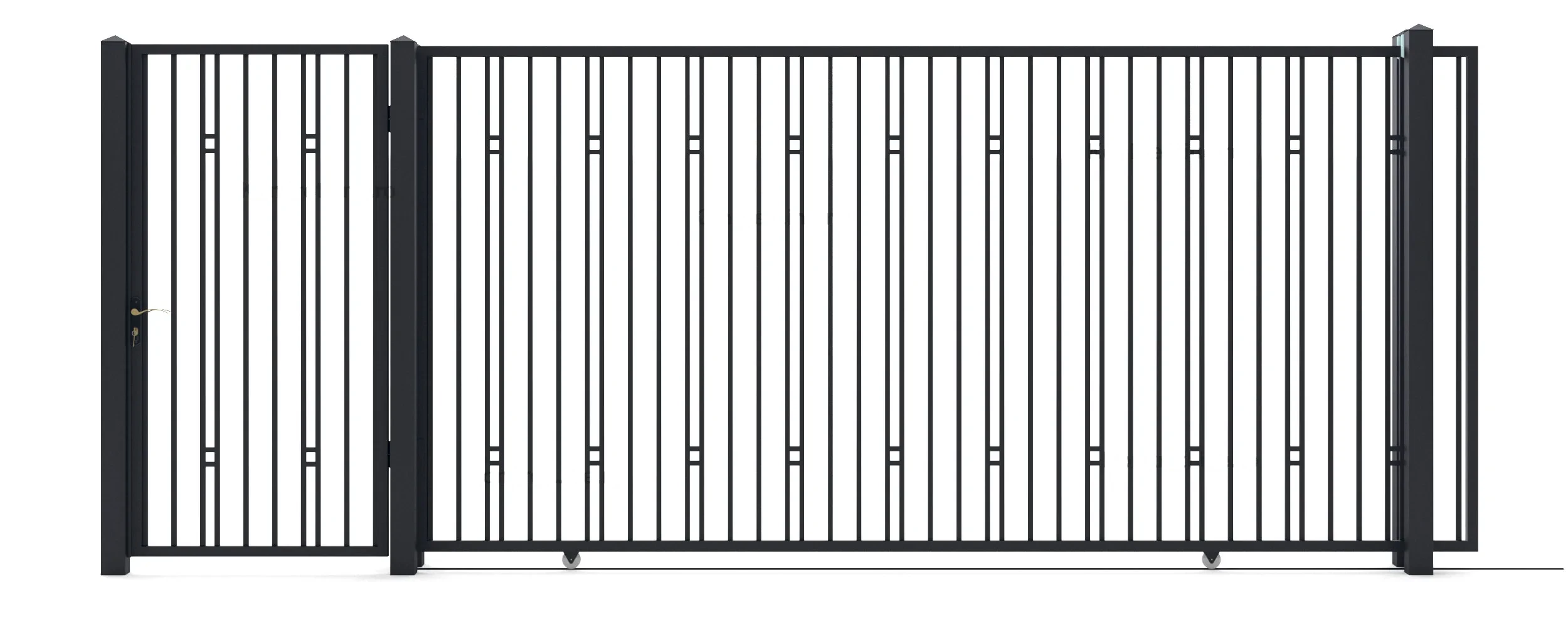 Metal gates New (KP120) — driveway and pedestrian