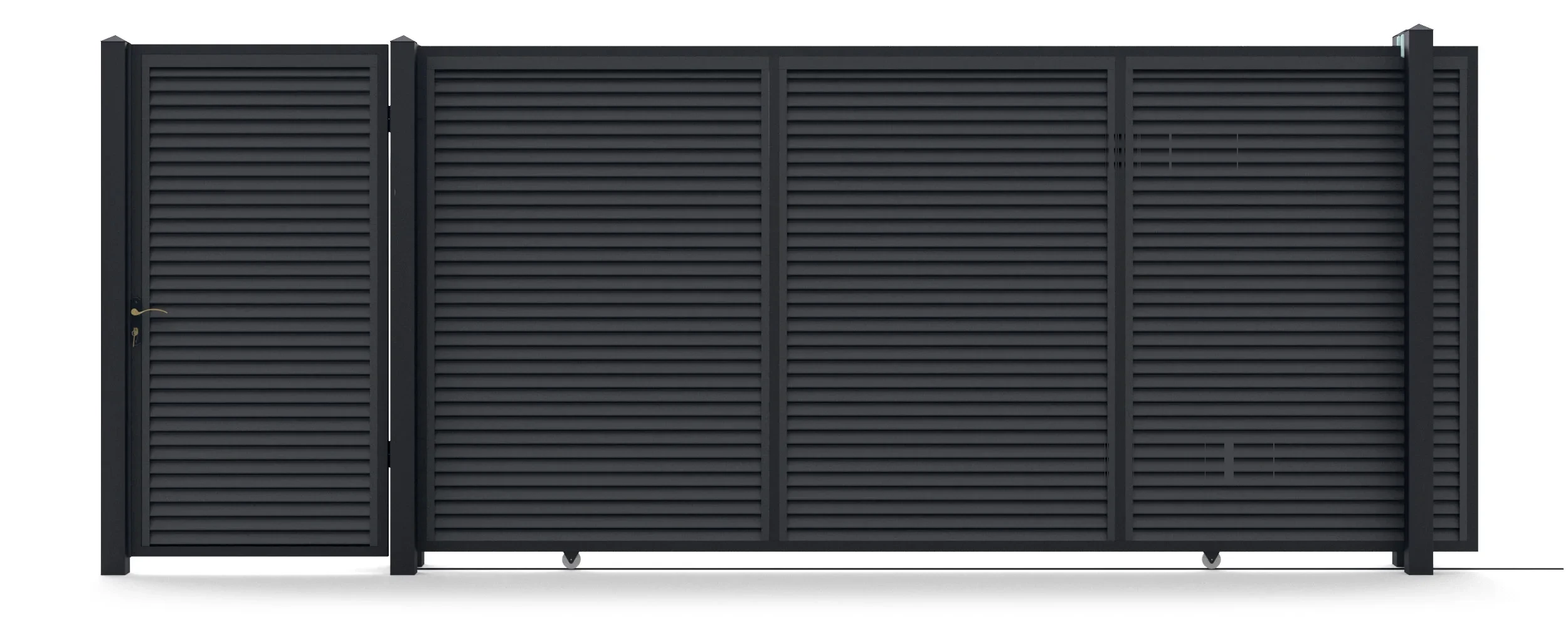 Metal gates Sigma (KP127) — driveway and pedestrian