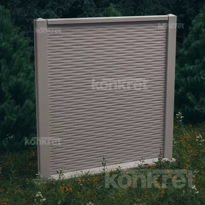 Concrete fence Ocean (KM202), height 210 cm, grey (standard)