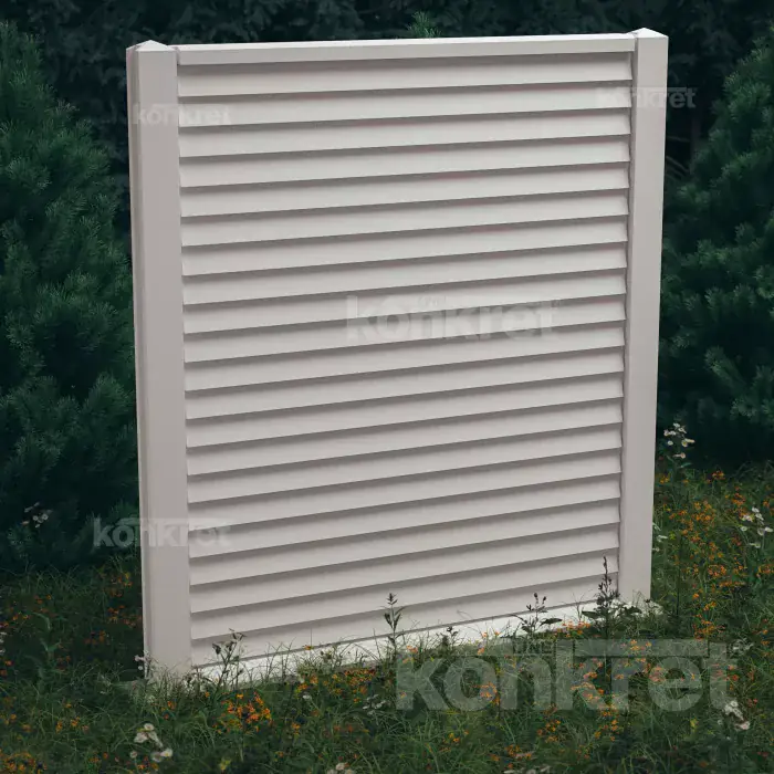 Concrete fence Rain Guard (KM209), height 210 cm, white (premium)