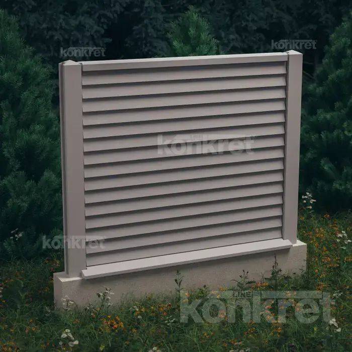 Concrete fence Rain Guard (KM209), height 150 cm, grey (standard)