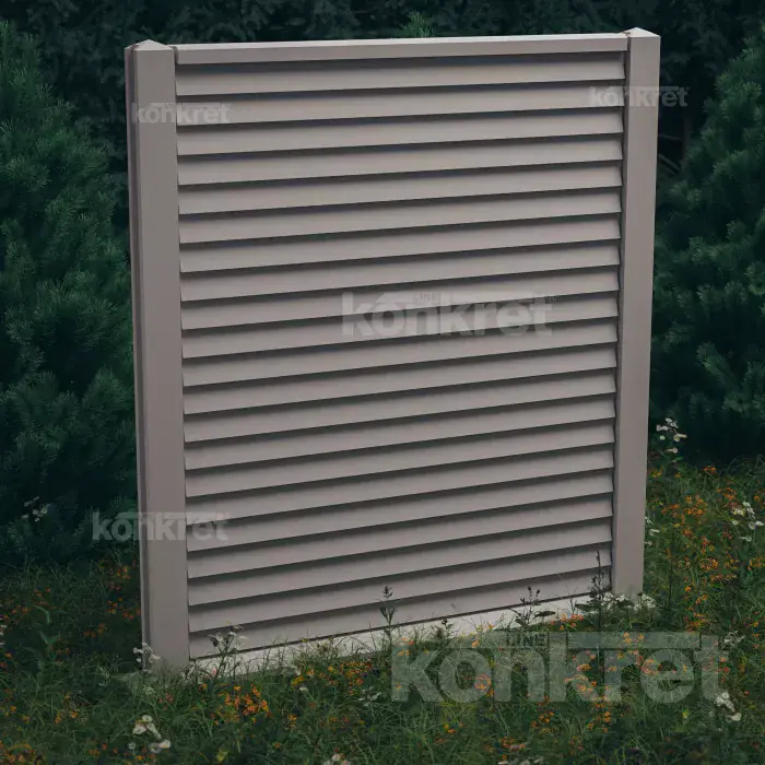 Concrete fence Rain Guard (KM209), height 210 cm, grey (standard)