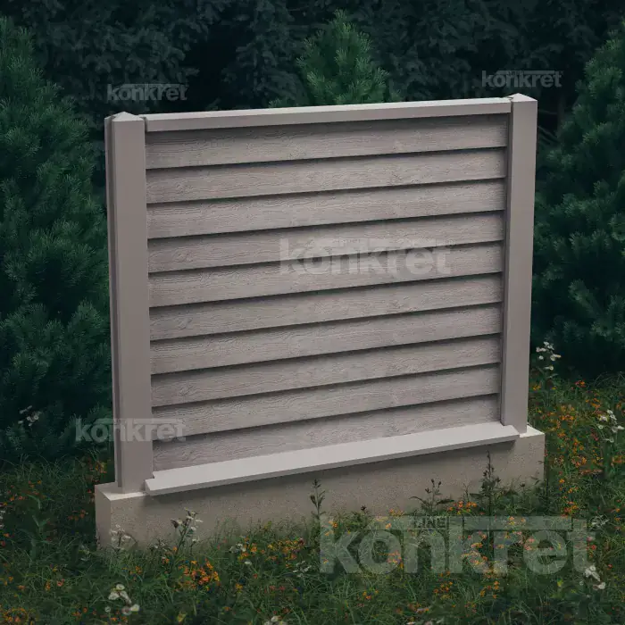 Timberlap (KT104) concrete fence, height 150 cm, grey (standard)